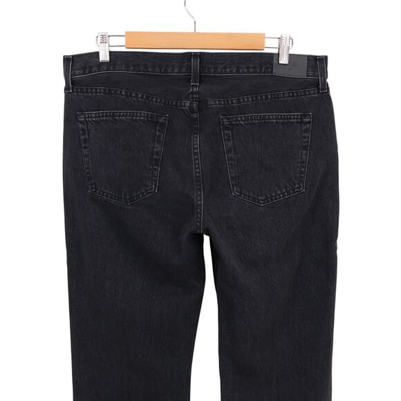 NWT Edwin Simone Mid-Rise Straight Leg Button Fly Denim Jean Maire Black Size 30 - Picture 4 of 9